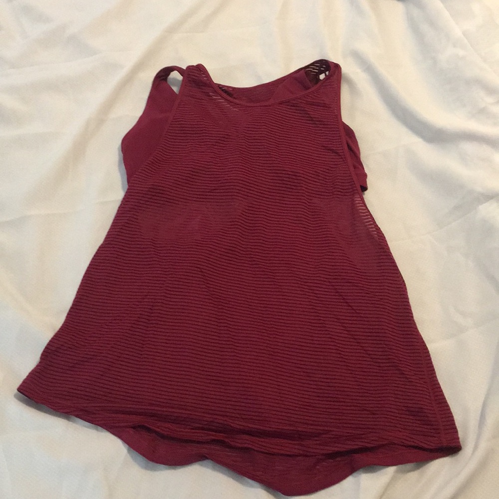 Pink lululemon tank with sports bra